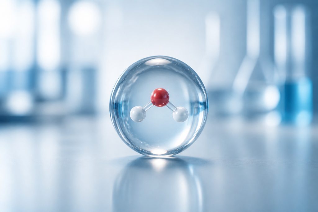 Quelle est la formule chimique de l'eau pure ?