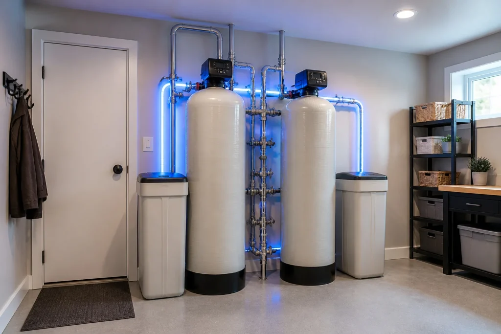Systeme adoucisseur deau duplex moderne