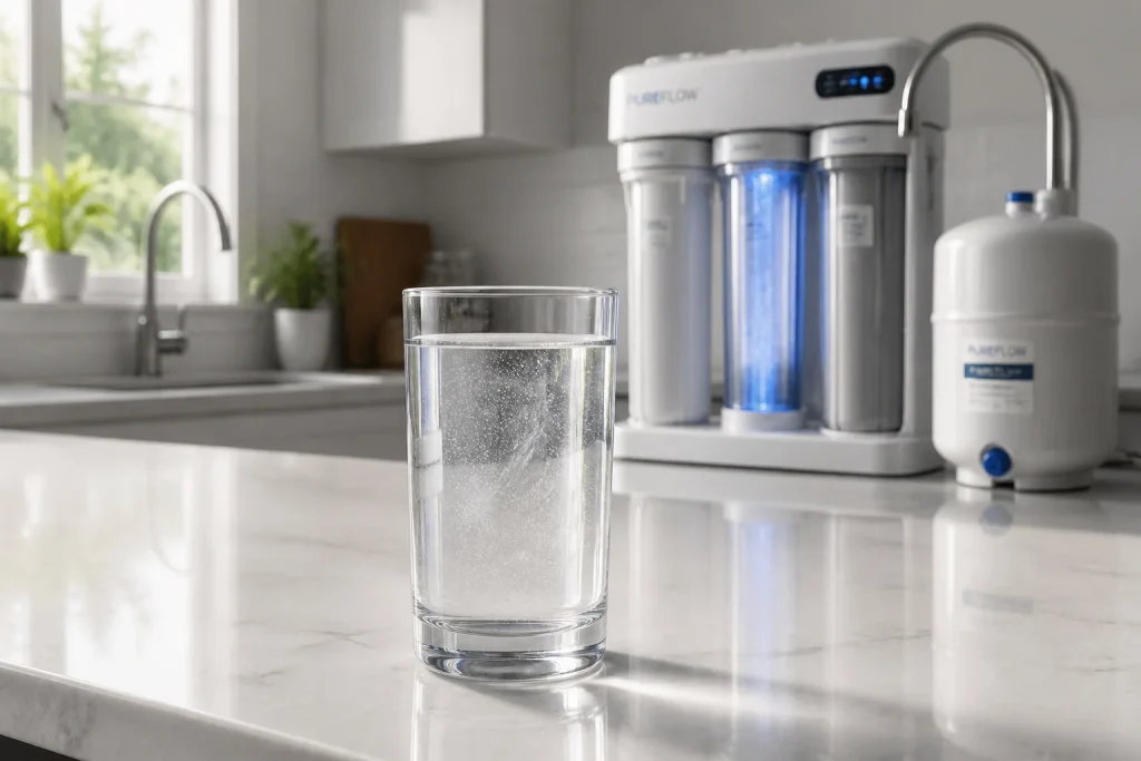 Verre deau pure et systeme de filtration