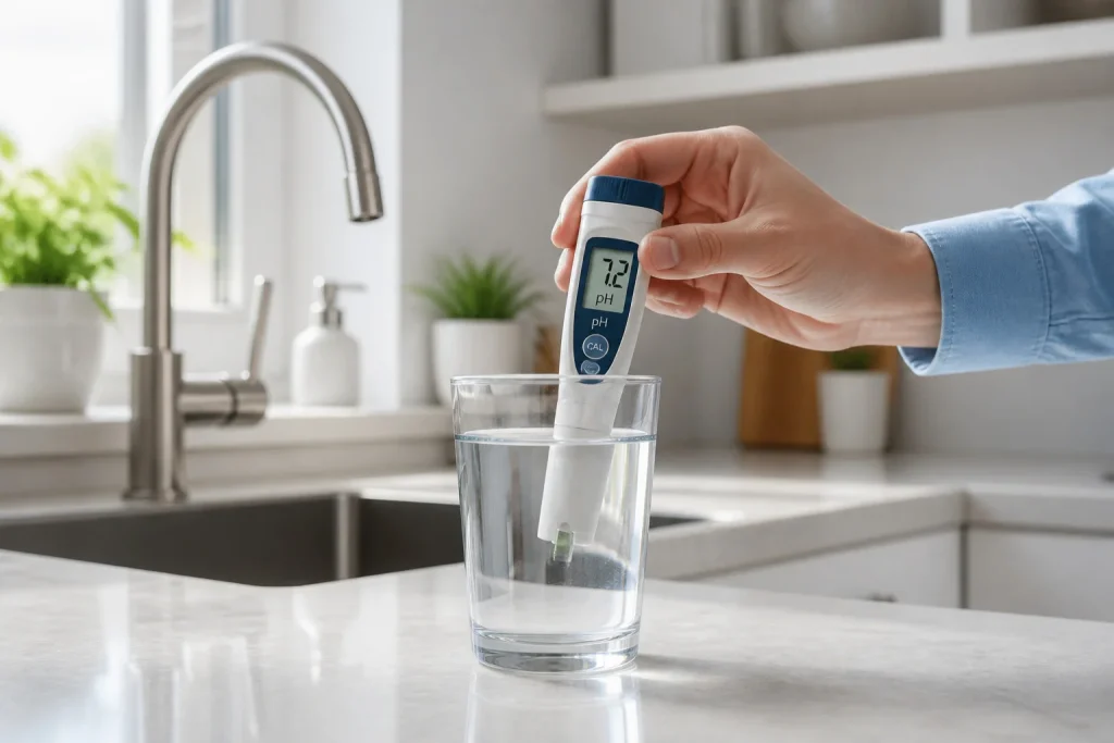 Mesure du ph de leau du robinet