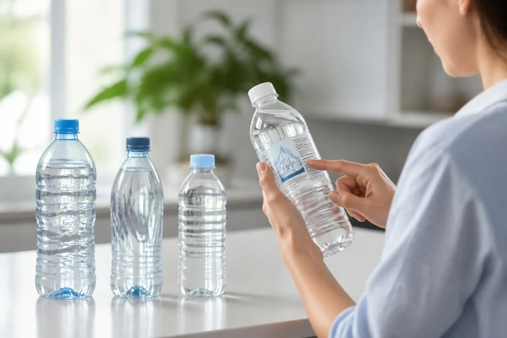 Choix eclaire de leau en bouteille
